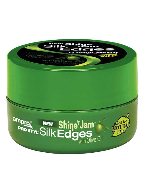 AMPRO Shine n’ Jam Silk Edges - 8oz OLIVE OIL image 0