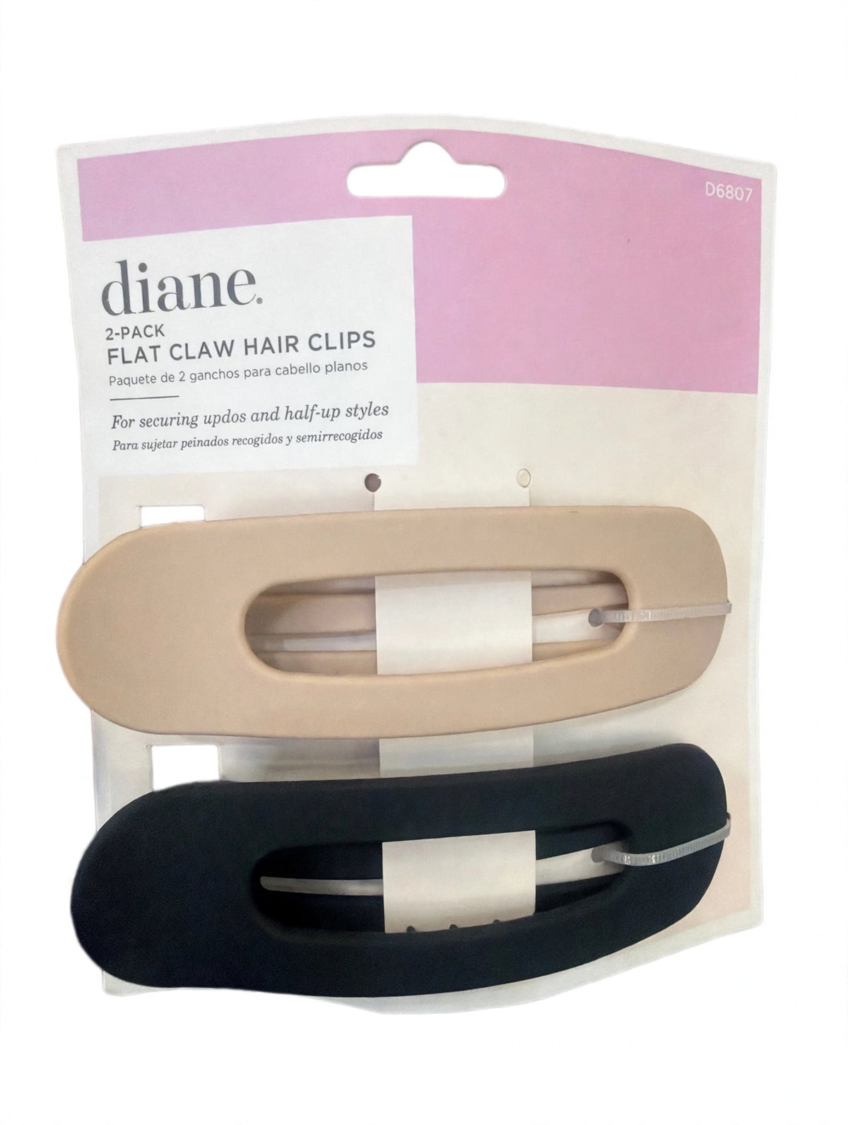 Diane 2-Pack Flat Claw Hair Clips, D6807