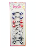 Dream World Dream Striped Ball Ponytail Holders 8-Pack
