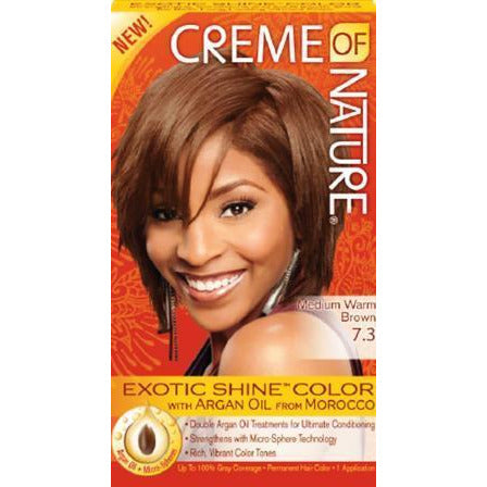 Creme Of Nature Argan Hair Color 7.3 Medium Warm Brown image 0