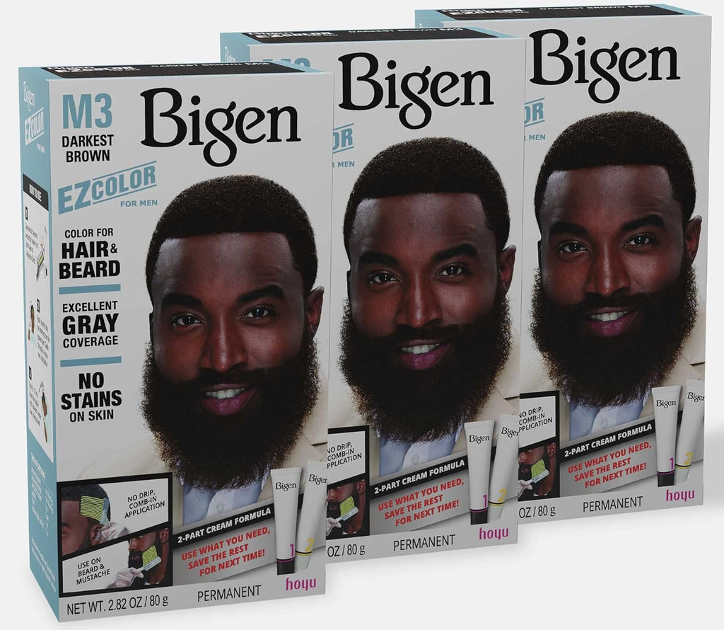 M3 Bigen EZ Color for Men Darkest Brown - 3 Pack image 0