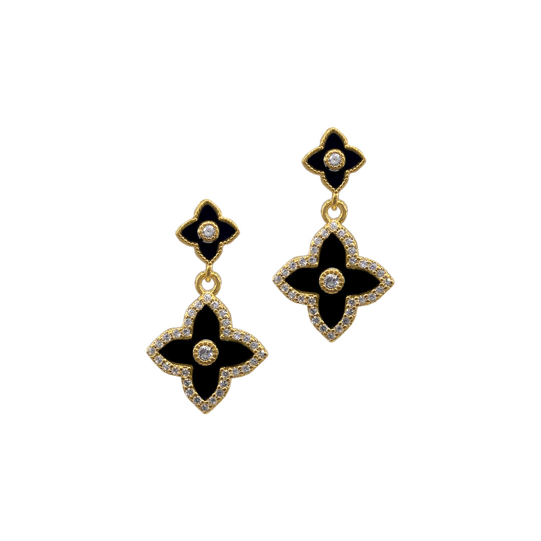 Black Clover Drop Earrings gold image 0