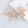 Annabelle Rose Gold Bridal Hair Clip image 0
