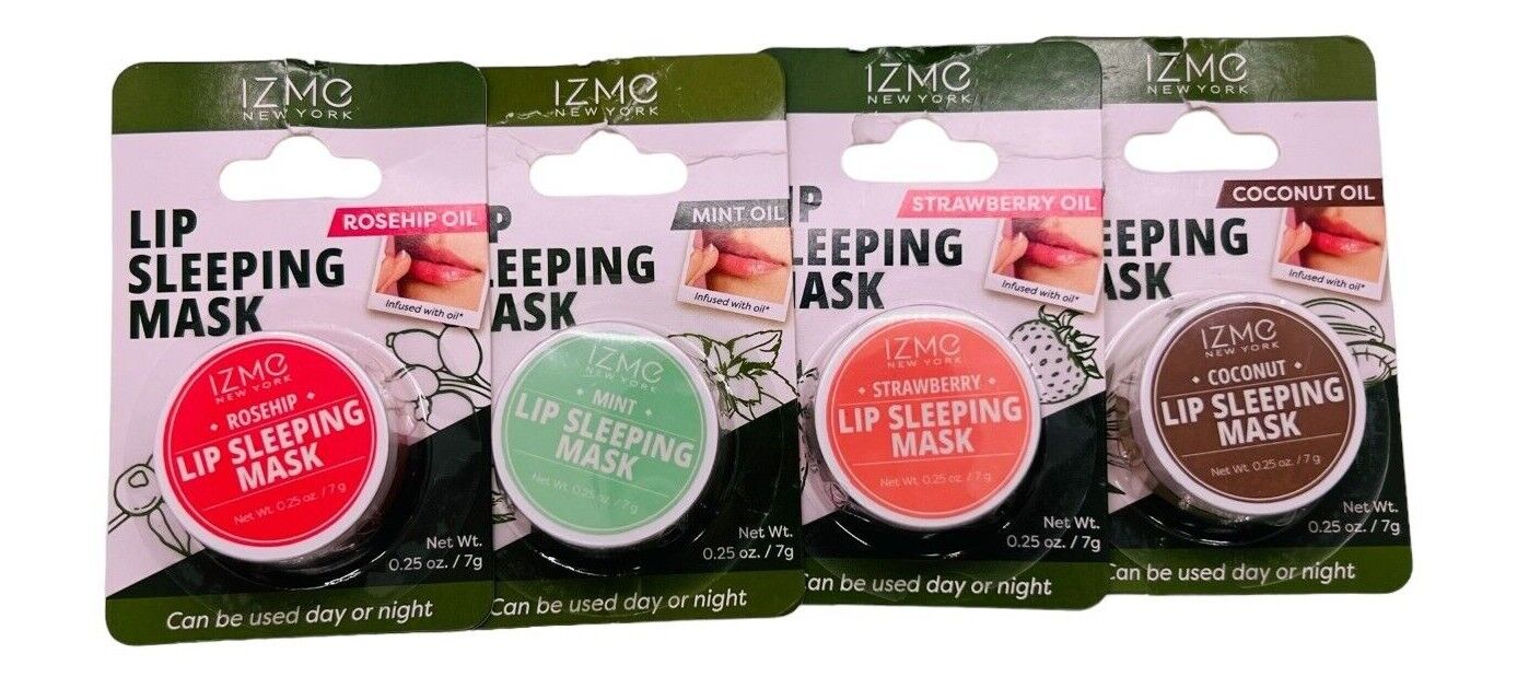 Lip Sleeping Mask Balm Mint or Coconut or Strawberry .25 oz ea IZME New York image 0