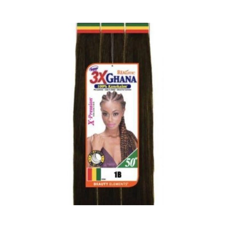 BEAUTY ELEMENTS REALISTIC 3X GHANA X-PRESSION PRE-STRETCHED image 0
