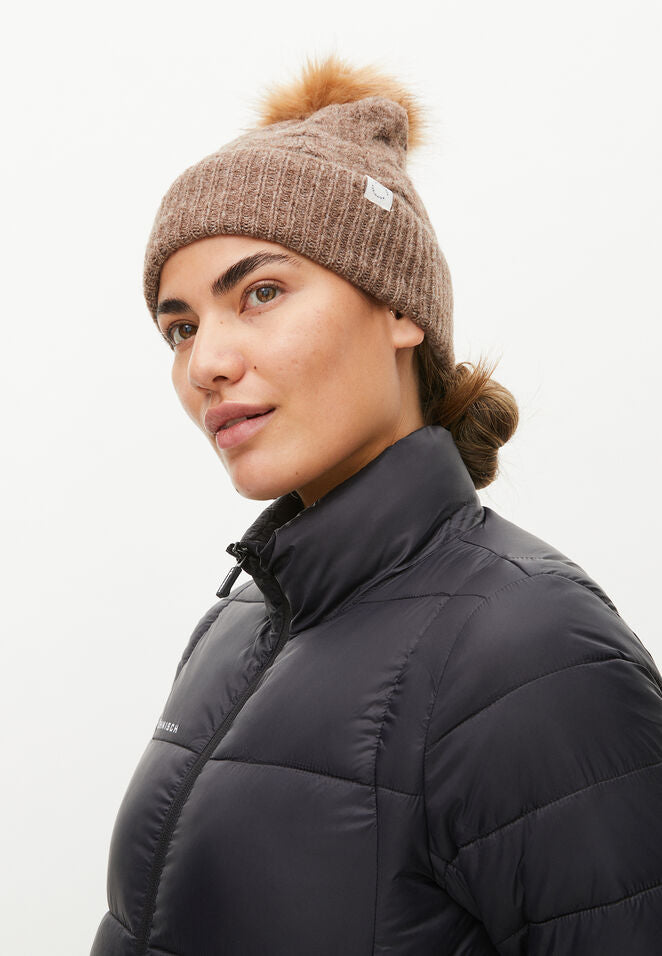 Pom Braid Beanie, Nougat image 0