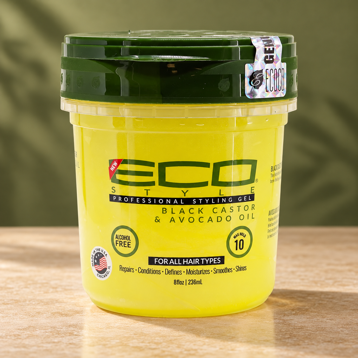 ECO Style Black Castor & Avocado Oil Styling Gel