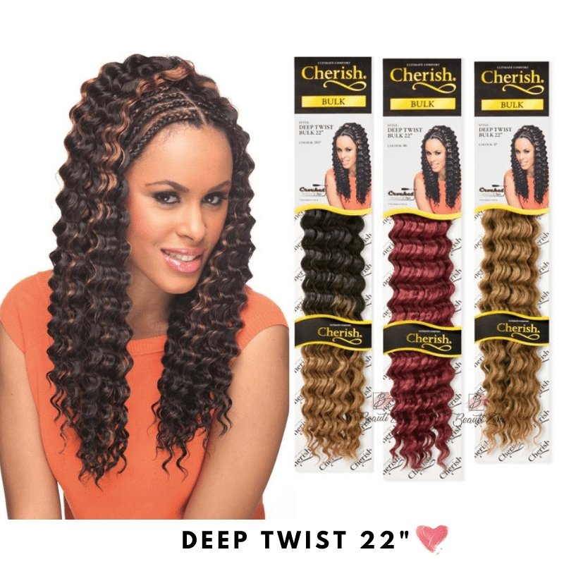 Cherish Deep Twist Bulk 22'' Synthetic Hair Braids All Colors image 0