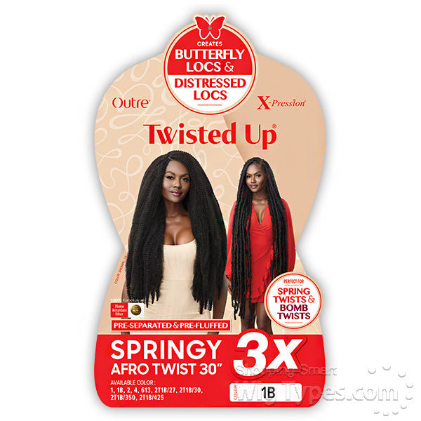 Outre Synthetic Braid - X PRESSION TWISTED UP 3X SPRINGY AFRO TWIST 30 image 1