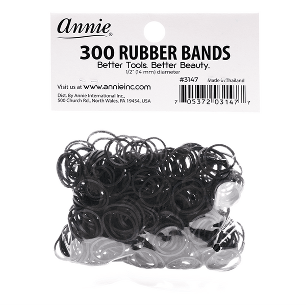 Annie Rubber Bands 300Ct Black image 1