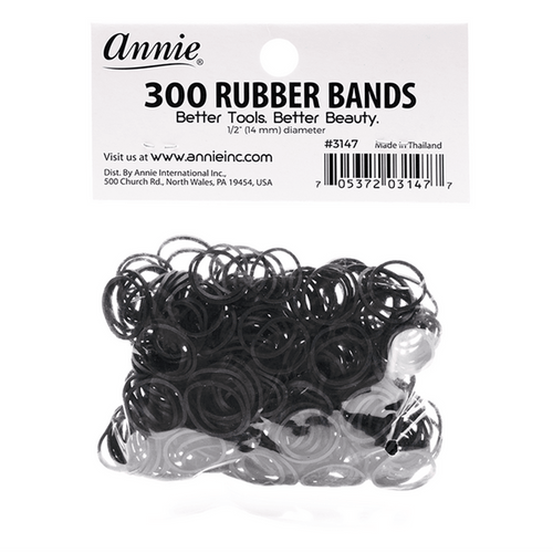 Annie Rubber Bands 300Ct Black image 1