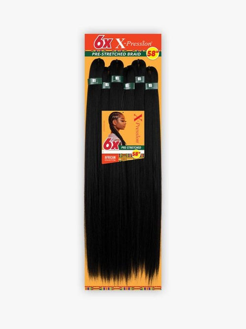 6X X-PRESSION PRE-STRETCHED BRAID 58″ image 1