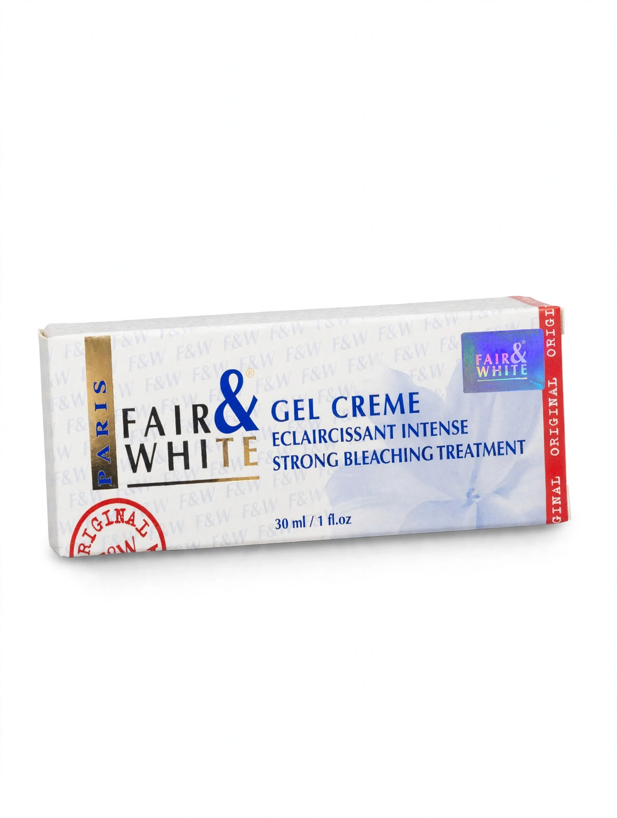 Fair & White Paris Gel Creme Eclaircissant Intense Strong Bleaching Treatment 30ml