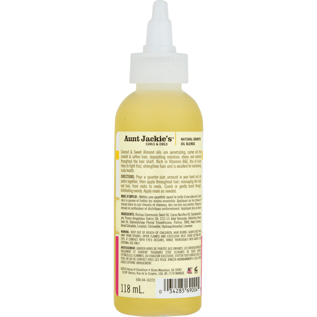 Aunt Jackie's Frizz Rebel Coconut & Sweet Almond, 4.0 FL OZ image 2