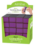 ANNIE ALMINE BLACK SANDING BLOCK DISPLAY GRIT 80/120 (20PC) image 0