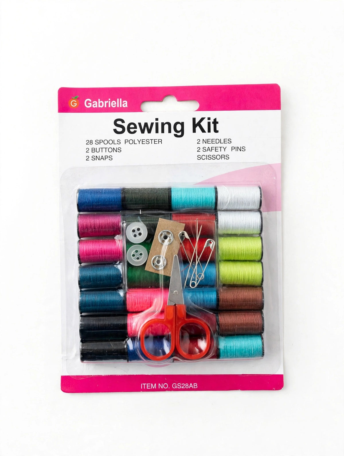 Gabriella Sewing Kit - 28 Spools Polyester Thread GS28AB