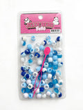 Jelly Bead Bello Blue White Clear