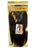 LUV Clip-In Extensions Natural Kinky Straight 18", Color Natural Brown