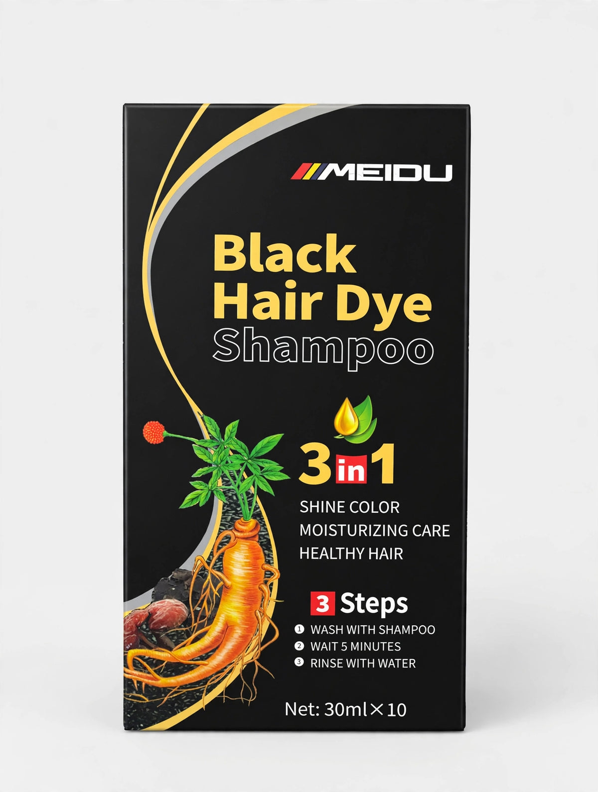 MEIDU Black Hair Dye Shampoo