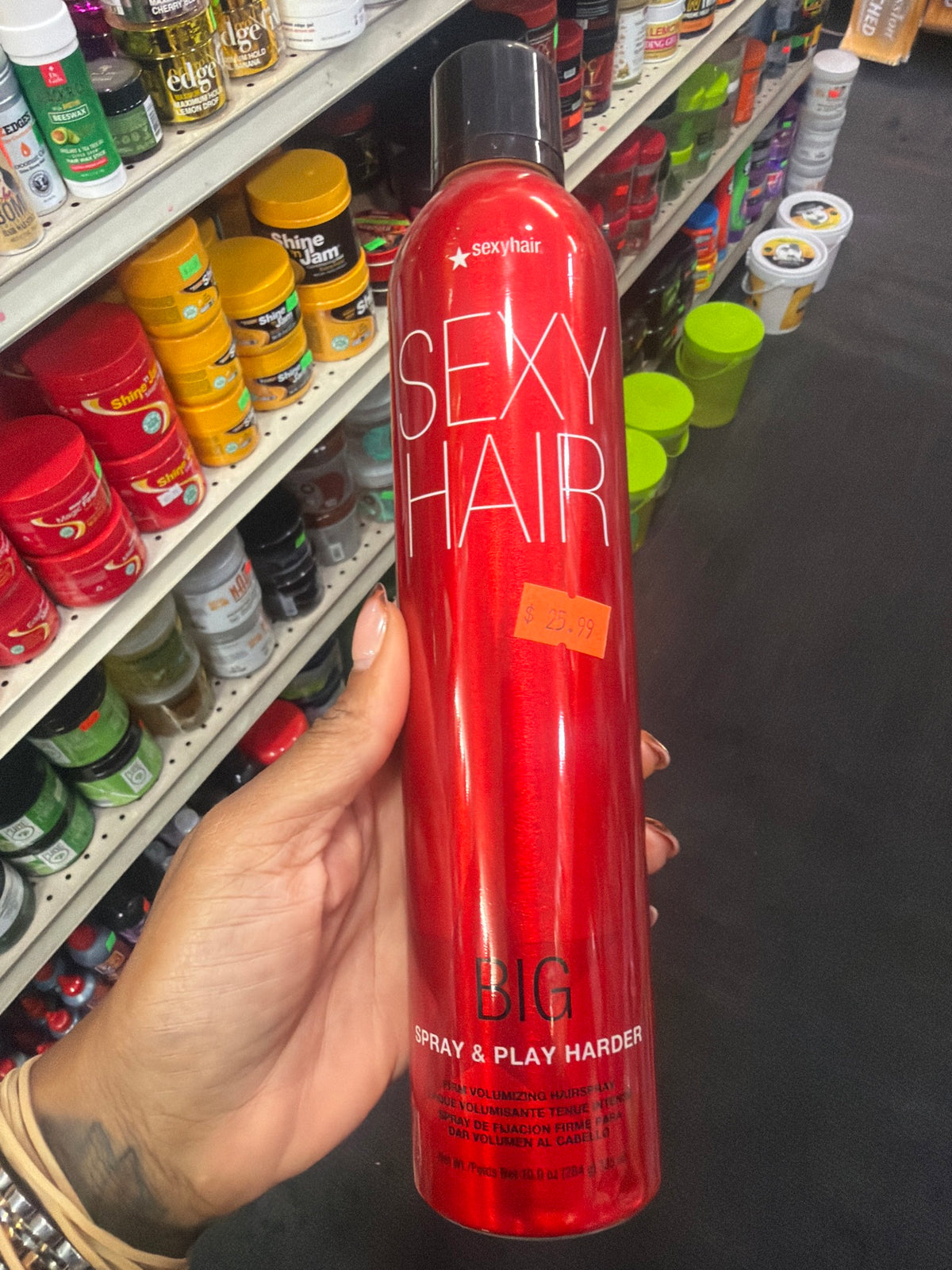 Sexy Hair Big Spray & Play Harder Firm Volumizing Hairspray 10oz - front
